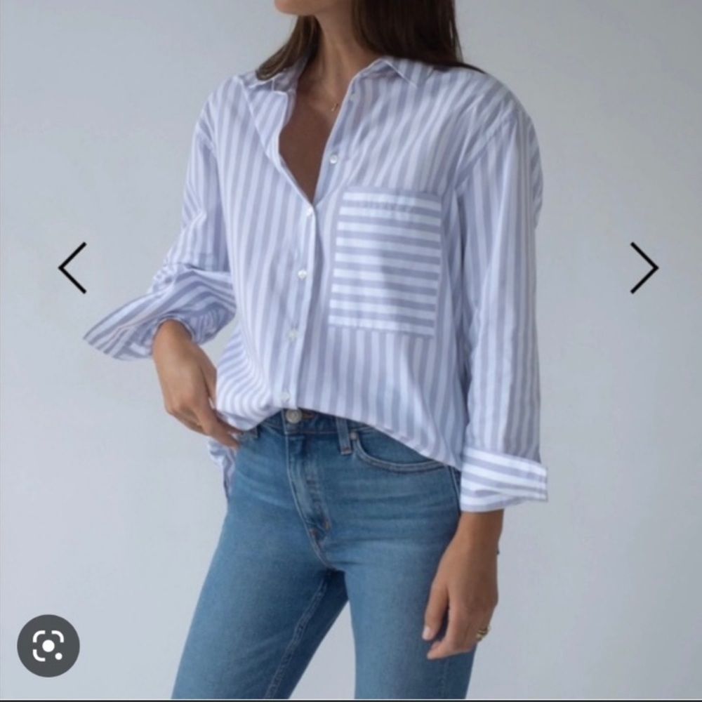 AYR The Deep End striped shirt in grape soda